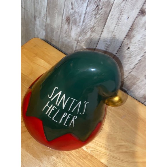 Rae Dunn Ceramic Christmas Elf Santa's Helper Hat Decor - Picture 5 of 9